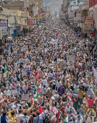 تعز تندد بجرائم العدوان الإسرائيلي على غزة وحصار الحوثيين لها