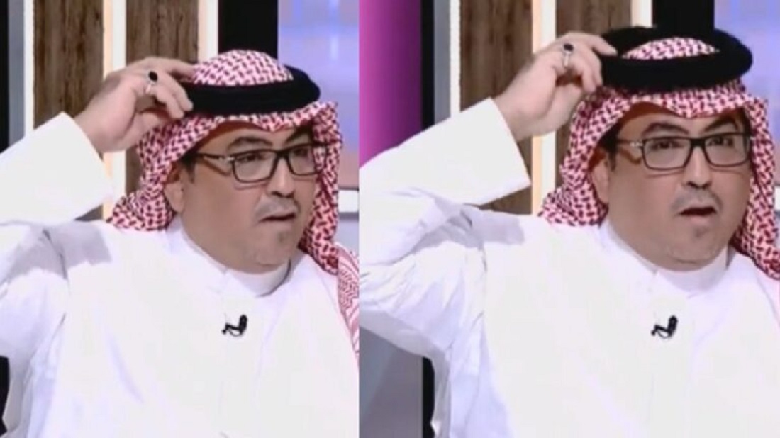 مواطن في السعودية يرفع عقاله على الهواء مباشرة تقديرا وحبا لزوجته .. شاهد الفيديو