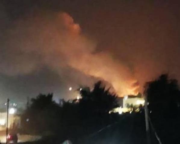 شاهد فيديو نادر ...لحظة استهداف معسكر صحن الجن