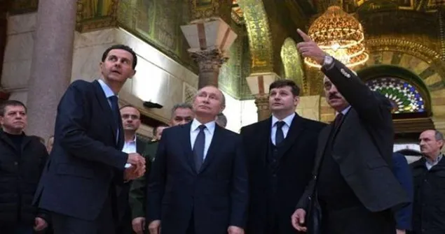  الرئيس الروسي بوتين يكشف عن مفاجأة بشأن أسباب زيارته لـ « المسجد الأموي» في دمشق