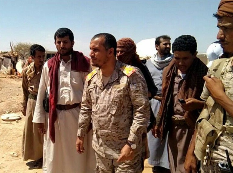 قائد عسكري كبير يظهر لأول مرة من الجوف ويوجه رسائلة مهمة للحوثي " صورة "