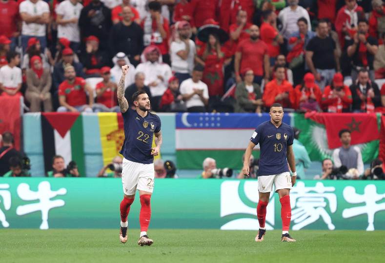 فرنسا ضد المغرب - هيرنانديز يسجل الأول في مرمى أسود الأطلس.. فيديو