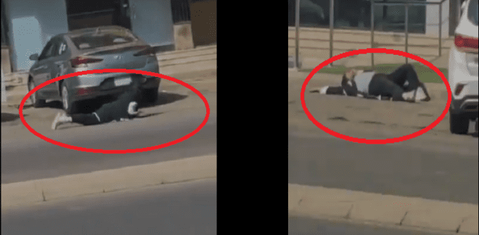 حدث في السعودية  .. “شاهد” كيف سقطت في الشارع وهرب منها المارة خشية اصابتها بـ”كورونا”