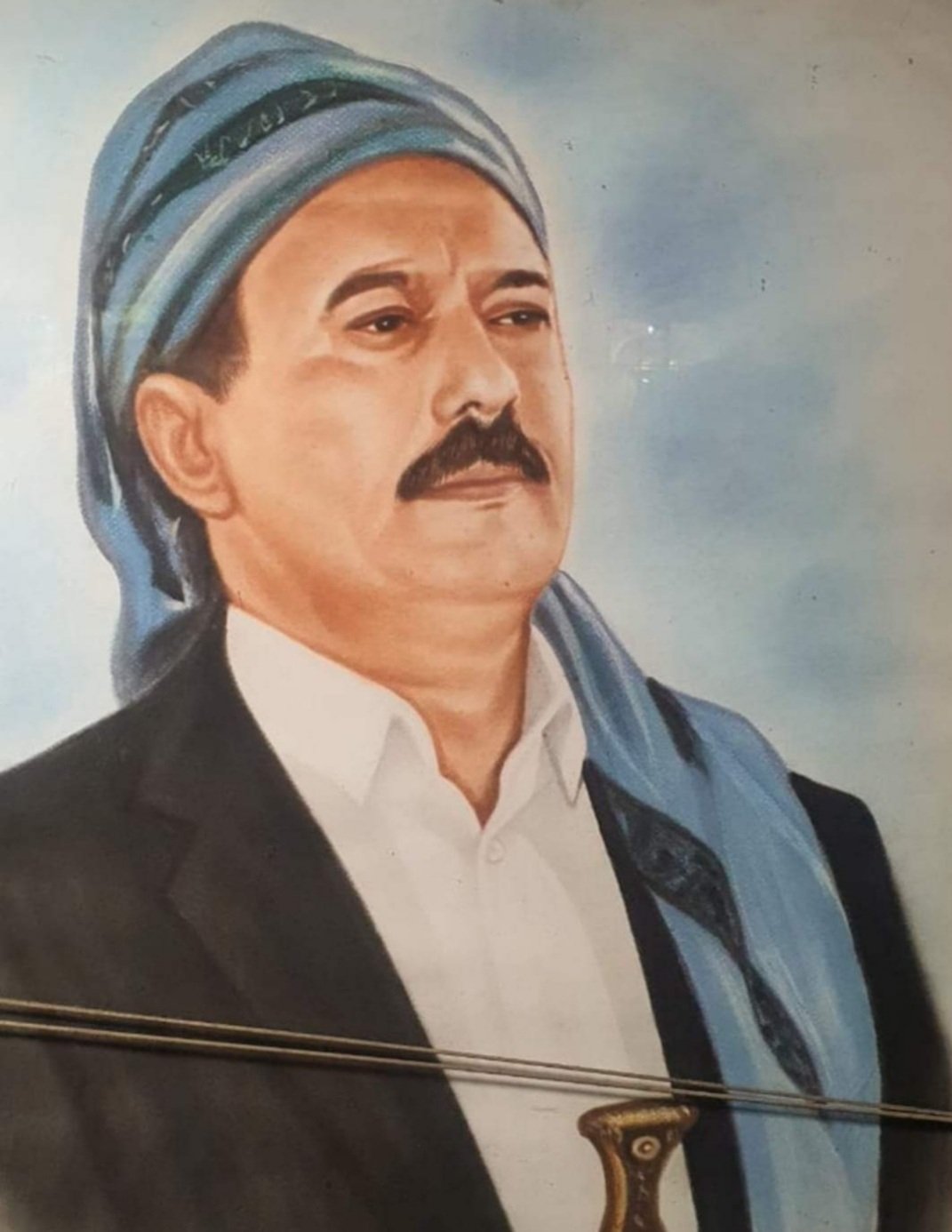 شاهد : (صورة) الرئيس الراحل " علي عبدالله صالح " تظهر في اشهر شوارع  مصر  في لوحة فنية غنية مجسمة